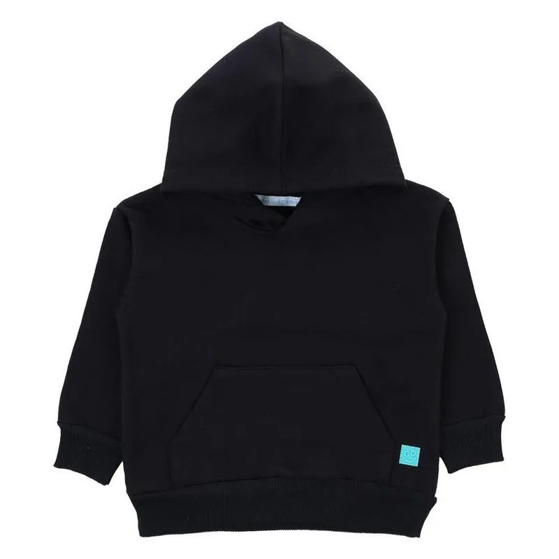 Casaco Moletom Infantil Kookabu 2 Capuz Preto (MP)