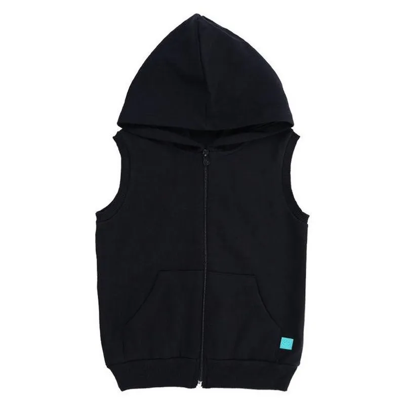 Colete Infantil Kookabu Moletom Ziper 2 Preto (MP)