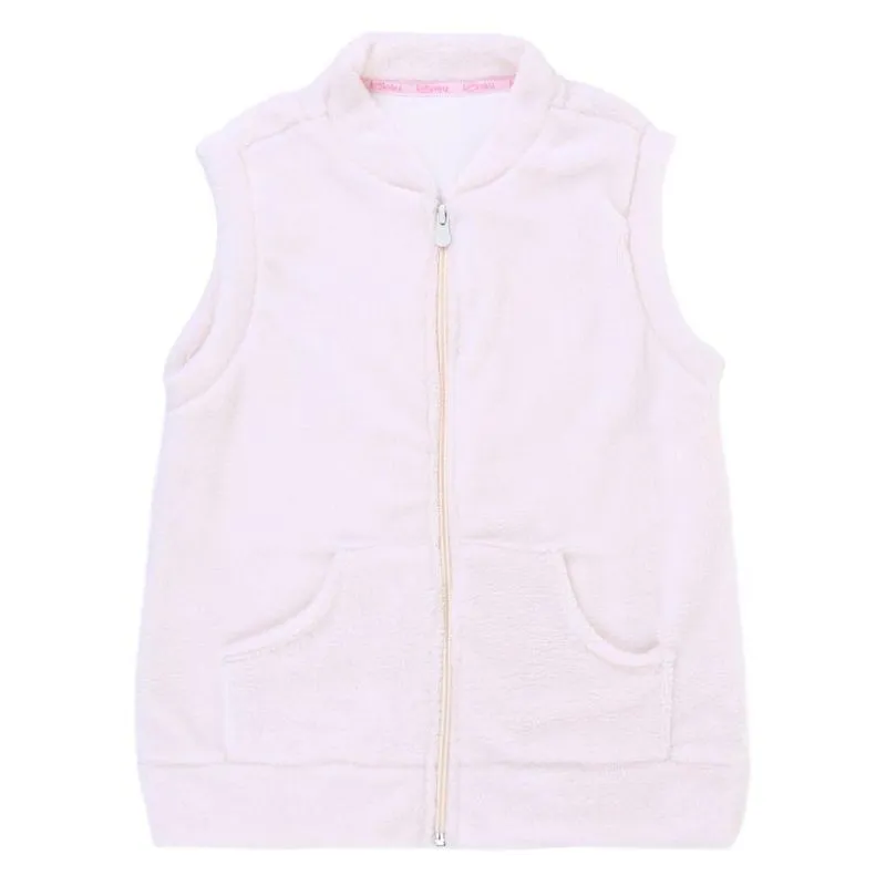 Colete Infantil Kookabu Pelo Ziper 3 Off White (MP)