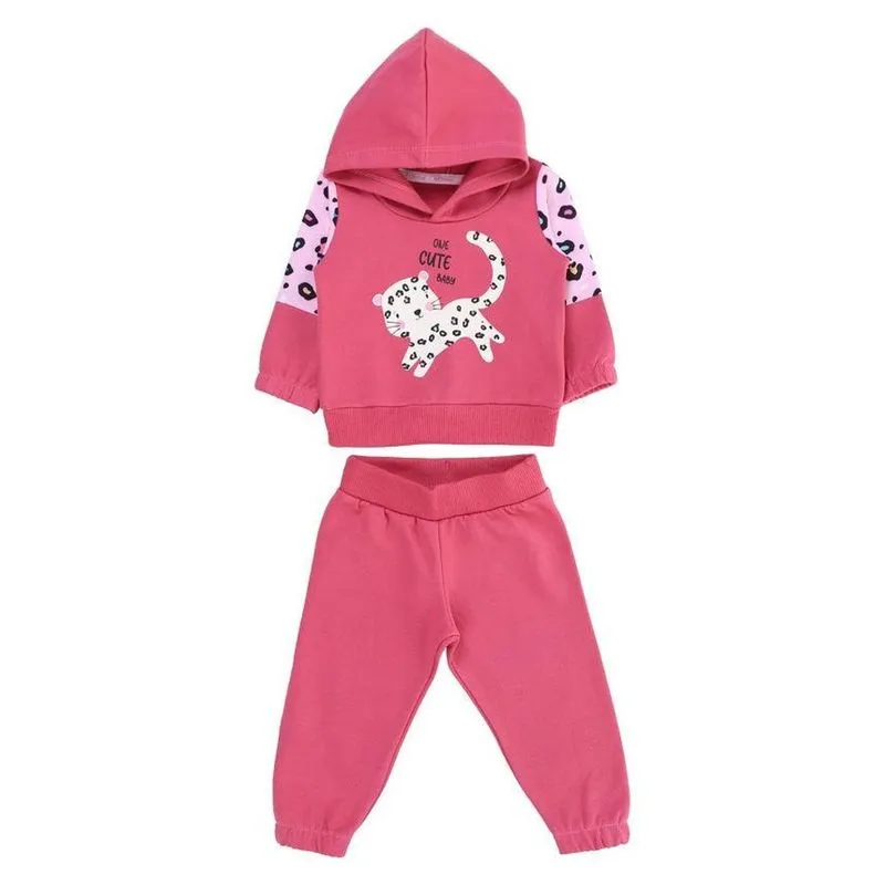 Conjunto Infantil Kookabu Moletom Onça M Rosa (MP)