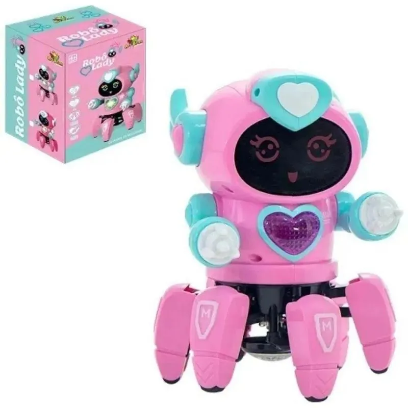 3x Robô Lady Face Digital Infantil Dançante Som Luz Menina C