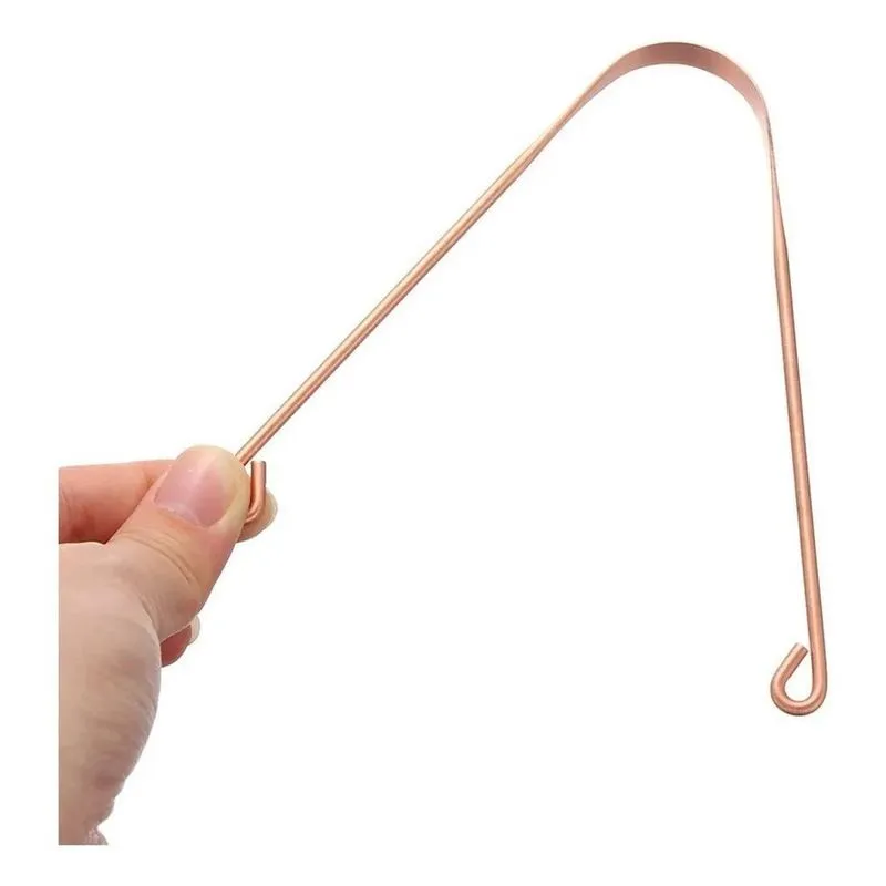 3x Raspador De Língua Premium 100% Cobre Para Higiene Bucal