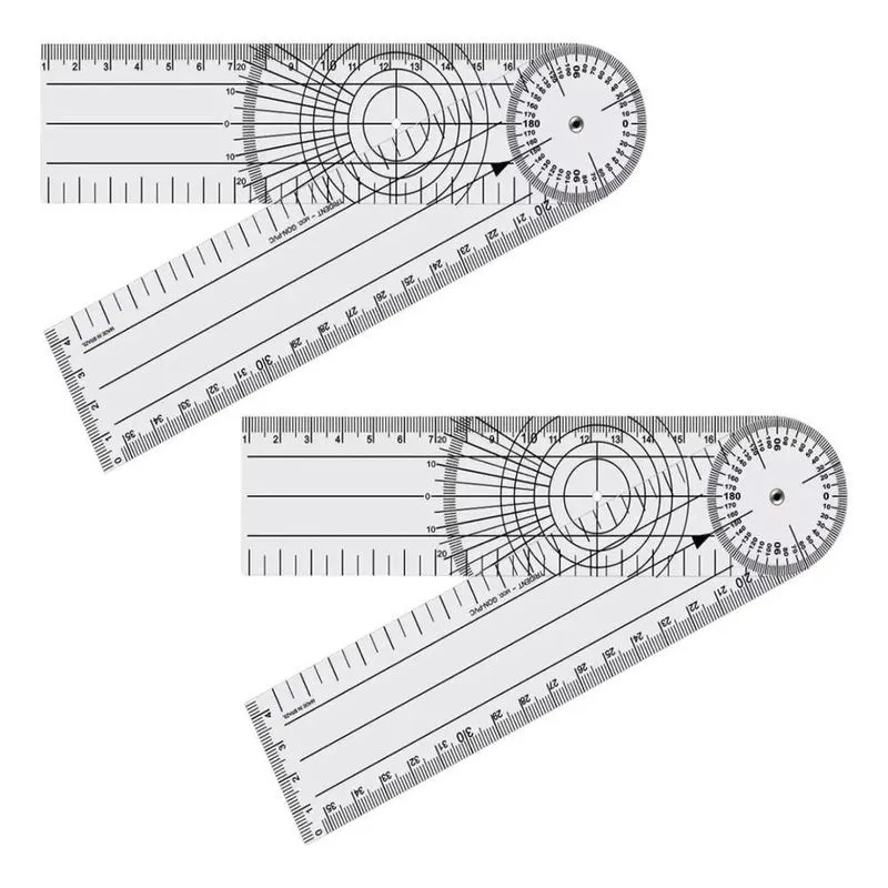 3x Kit 2 Regua Tipo Goniometro Fisioterapia Articular