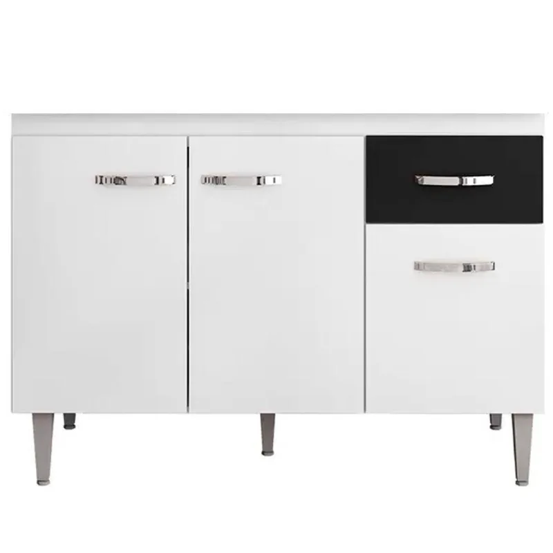 Balcão Cozinha Gabriela 3 Porta 120cm S-t Ajl Branco