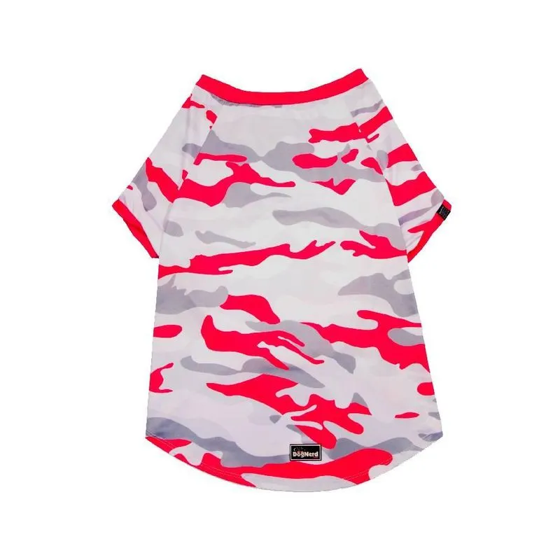 Camiseta Pet Camuflada Rosa - Tam. 05