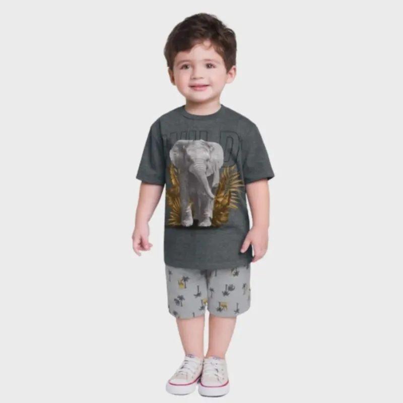 Conjunto Infantil Mescla Escuro 13257 - Kyly