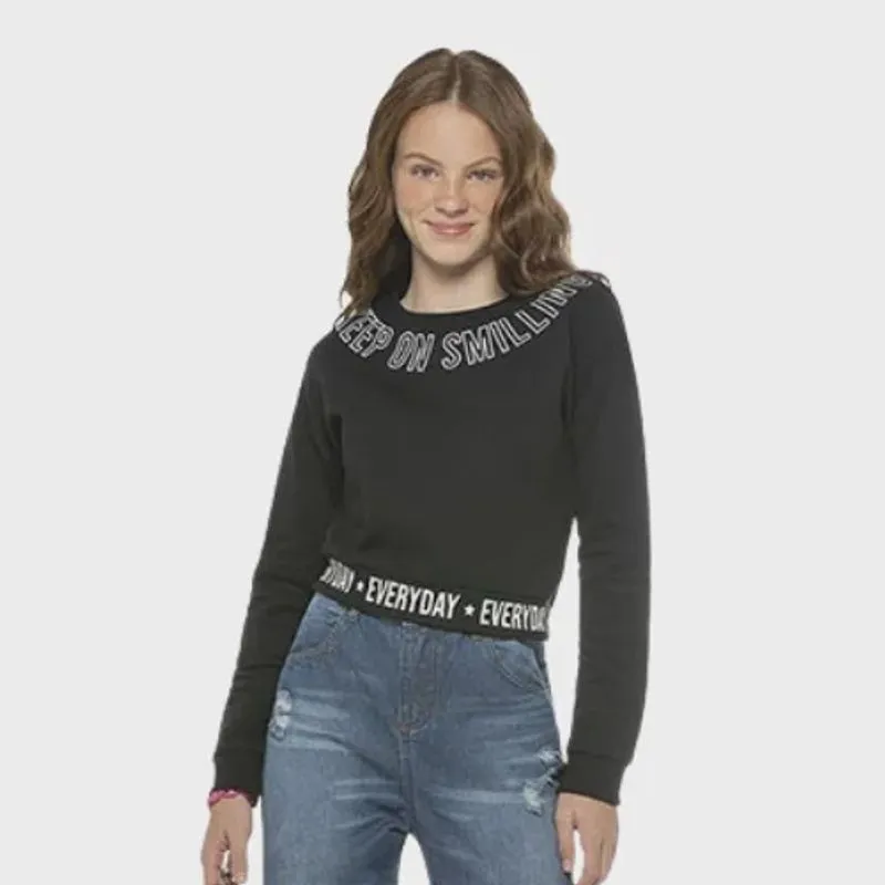 Blusão Infantil Cropped Moletom Everyday 51563 - Kyly