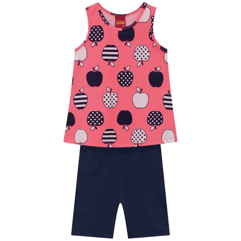 Conjunto Kyly Infantil Menina Verão com Estampa Colorida Frutas e Flores 4/8 - 111488-PINK-NEON-8