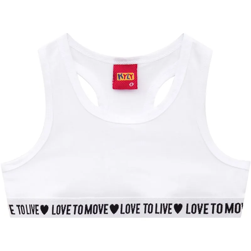 Top Blusa kyly Infantil Menina Verão 1/3 - 108493-BRANCO-1