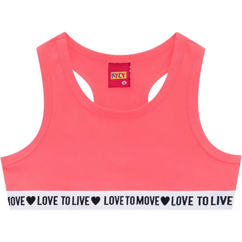 Top Blusa kyly Infantil Menina Verão 10/16 - 108493-PINK-NEON-12