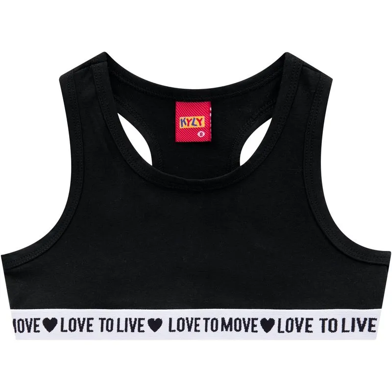 Top Blusa kyly Infantil Menina Verão 1/3 - 108493-PRETO 9010-3