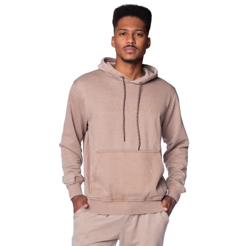 Blusão de Moletom Masculino Nicoboco Washed Caqui - G