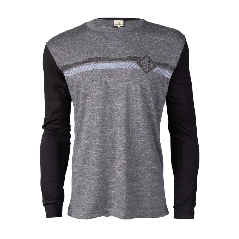 Camiseta Masculina Nicoboco Manga Longa Estampada Preto Mescla - M