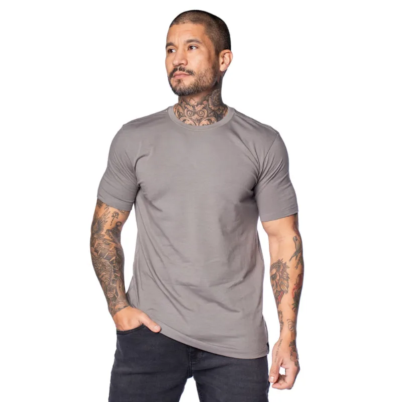 Camiseta Masculina Nico Boco Básica Lisa Cinza - GG