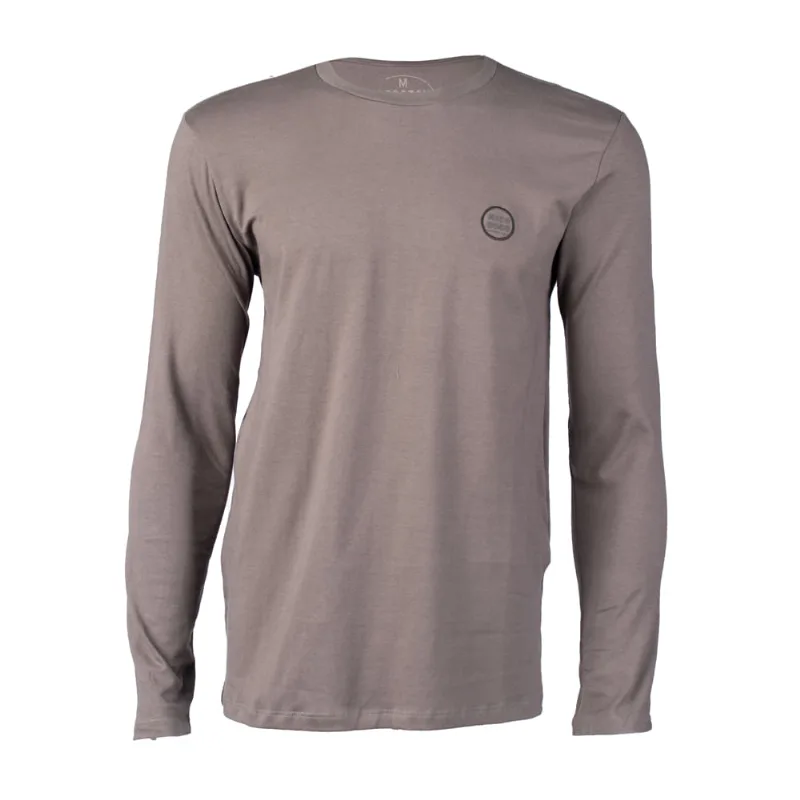 Camiseta Masculina Nicoboco Manga Longa Lisa Cinza - P