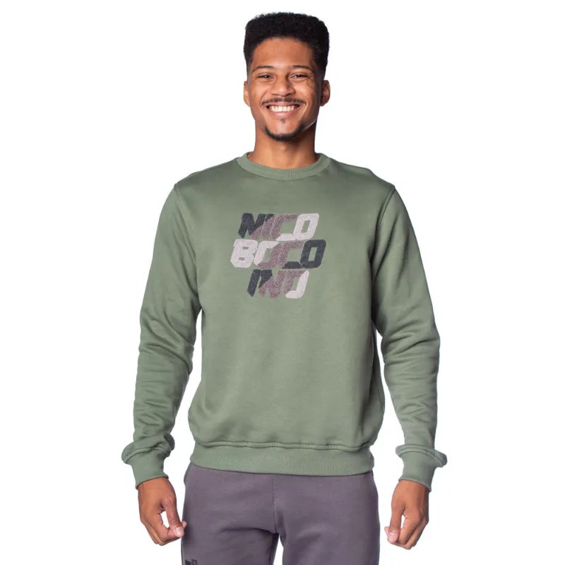 Moletom Masculino Nicoboco Careca Estampa Bordada Verde - P