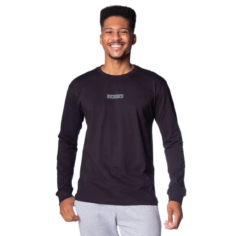 Camiseta Masculina Nicoboco Manga Longa Surfing Preto - G