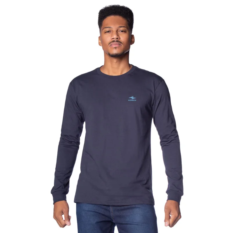 Camiseta Masculina Nicoboco Manga Longa Básica Marinho - GG