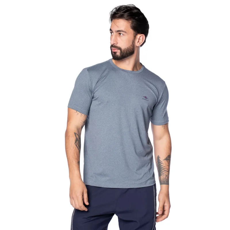 Camiseta Masculina Nicoboco Slim Fit Logo Azul Mescla - G