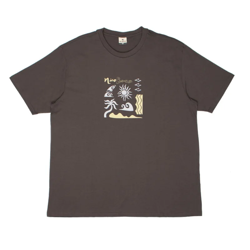 Camiseta Masculina Nicoboco Plus Size Estampada Cinza Escuro - G1