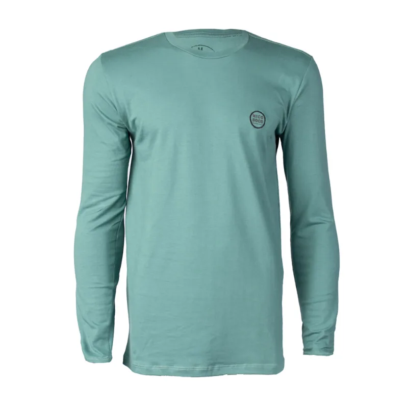 Camiseta Masculina Nicoboco Manga Longa Lisa Verde - P