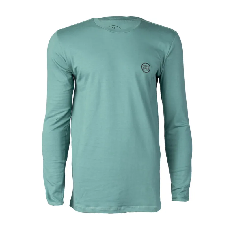 Camiseta Masculina Nicoboco Manga Longa Lisa Verde - GG