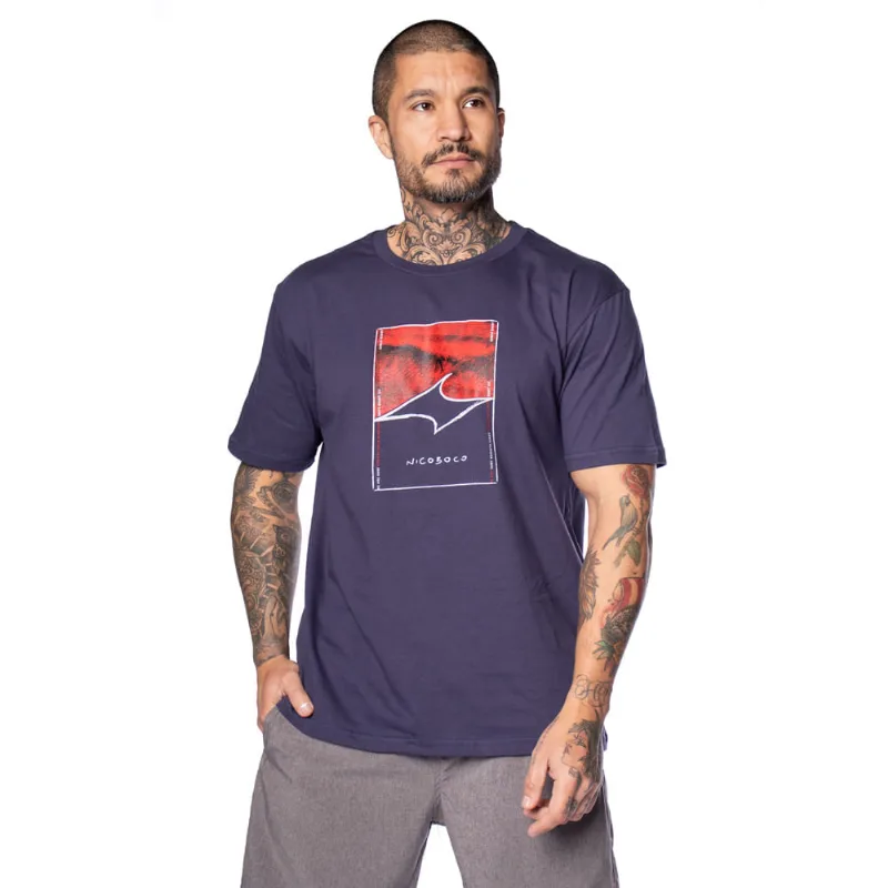Camiseta Masculina Nico Boco Básica com Estampa Marinho - P
