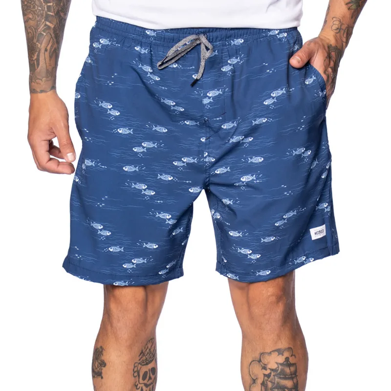 Short Masculino Nico Boco Estampado Azul - GG