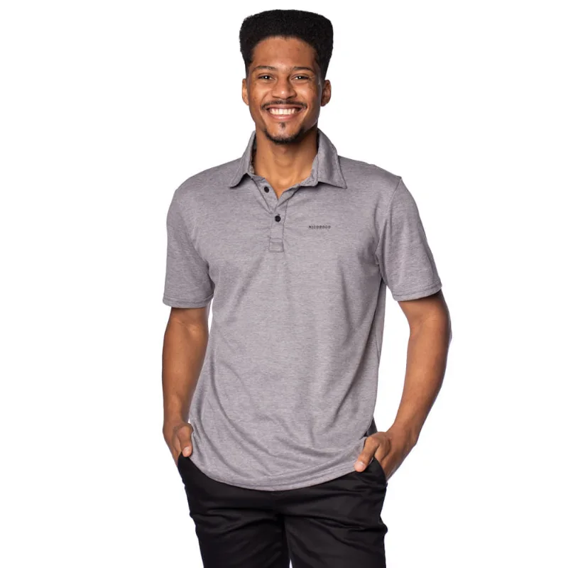 Camisa Polo Masculina Nicoboco Slim Manga Curta Cinza - G