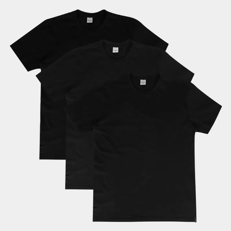 Kit Camiseta Nicoboco Slim Fit Black Com 3 Masculina - Masculino - Preto
