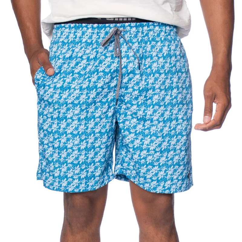 Short Masculino Nicoboco Estampa Floral Azul/Branco - GG