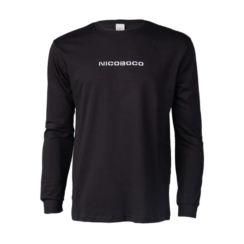 Camiseta Masculina Nicoboco Manga Longa Estampa Costas Preto - M