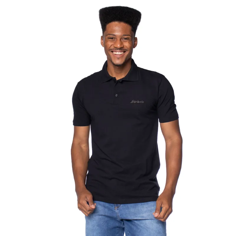 Camisa Polo Masculina Nicoboco Slim Fit Preto - GG