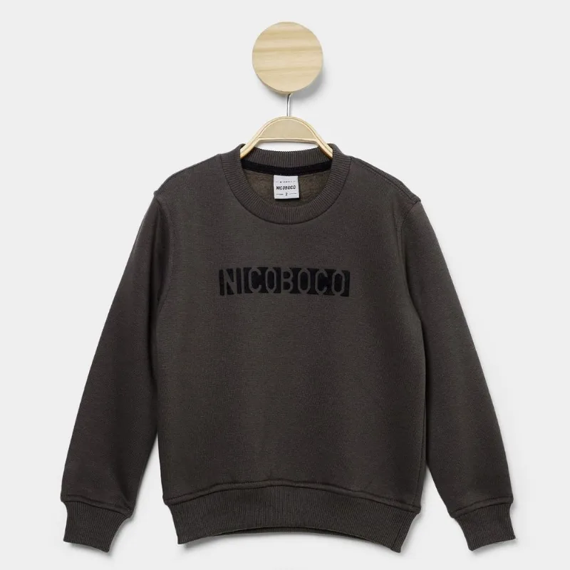Moletom Infantil Nicoboco Mercy Menino - Menino - Chumbo