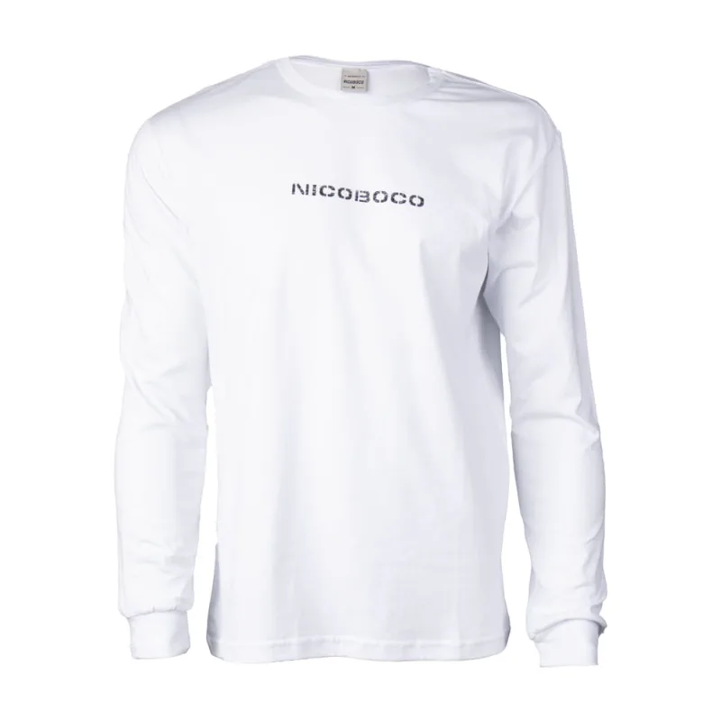 Camiseta Masculina Nicoboco Manga Longa Estampa Costas Branco - G