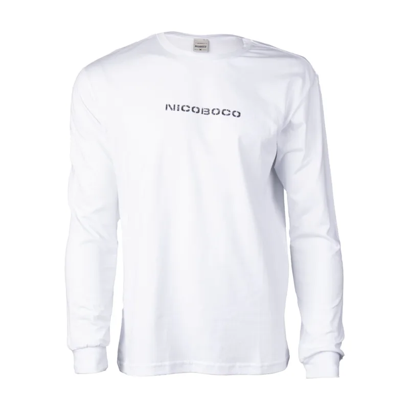 Camiseta Masculina Nicoboco Manga Longa Estampa Costas Branco - GG