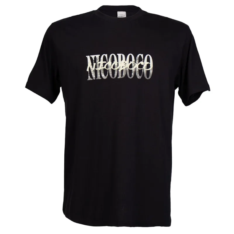 Camiseta Masculina Nicoboco Plus Size Estampa Relevo Preto - G2