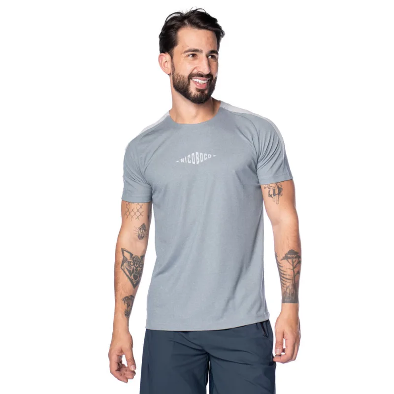 Camiseta Masculina Nicoboco Slim Fit Detalhe Ombros Verde - P