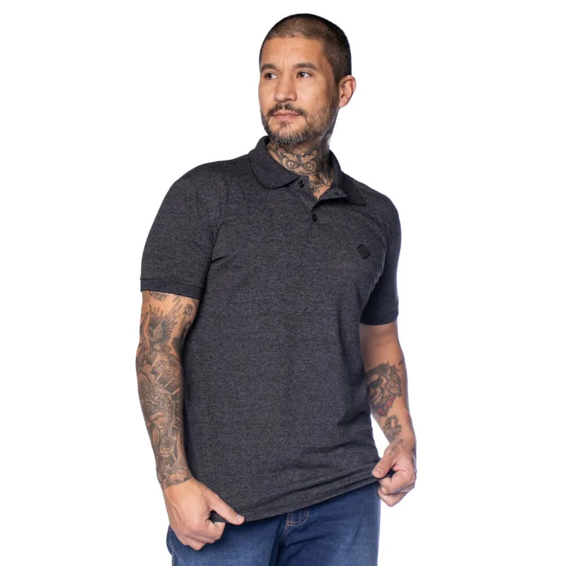 Camisa Polo Masculina Nicoboco Slim Manga Curta Preto - P