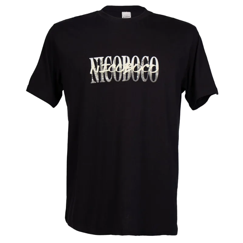 Camiseta Masculina Nicoboco Plus Size Estampa Relevo Preto - G1