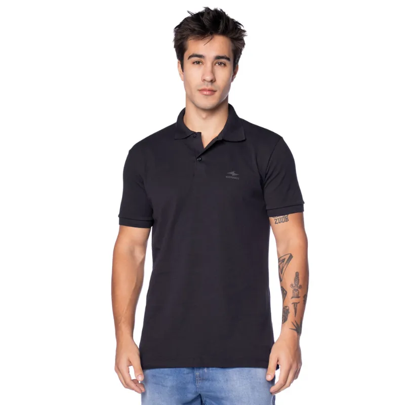 Polo Masculina Nicoboco Slim Fit Preto - P