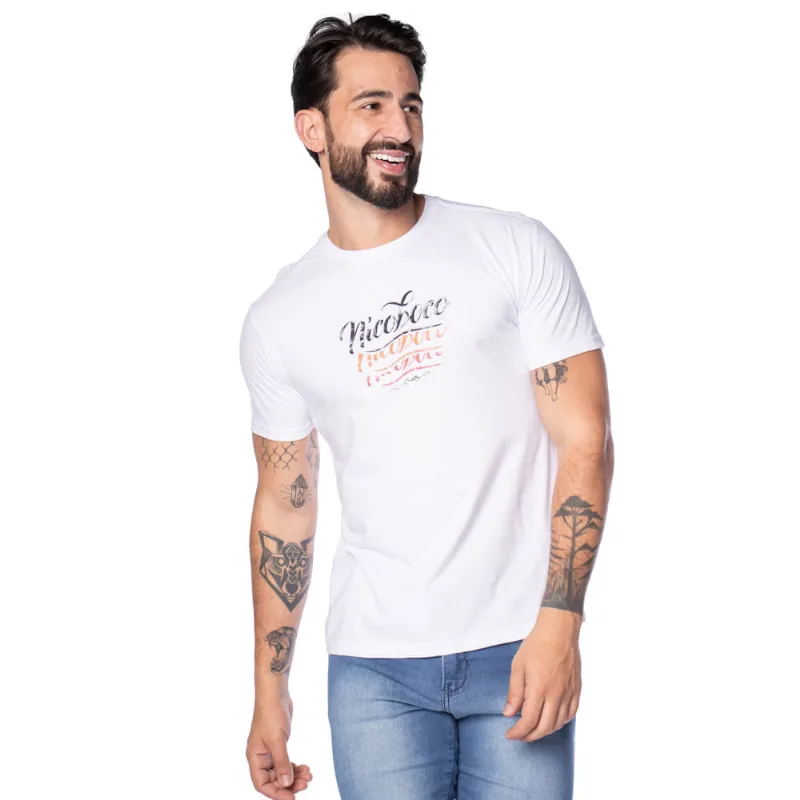 Camiseta Masculina Nicoboco Estampada Branco - M