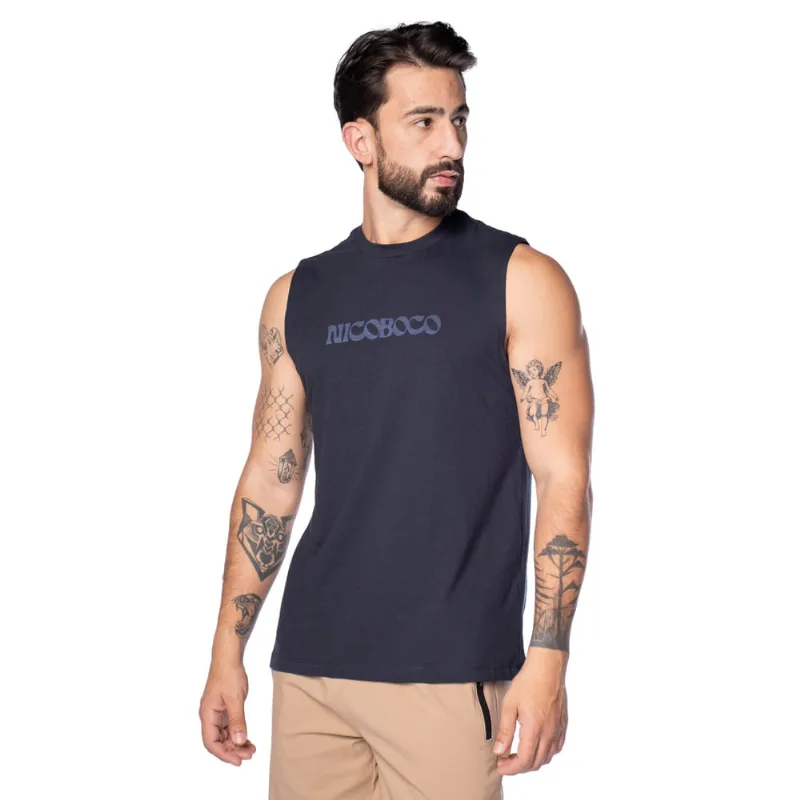 Regata Masculina Nicoboco Logo Marinho - G