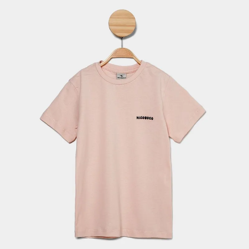 Camiseta Infantil Nicoboco Básica Menino - Menino - Rosa Claro