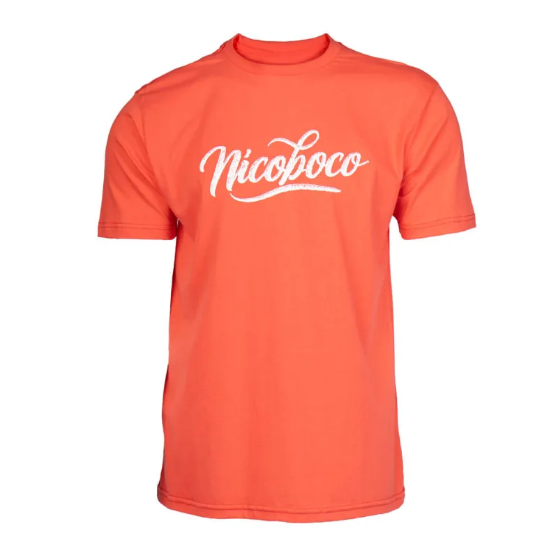 Camiseta Masculina Nicoboco Logo Cursivo Coral - P