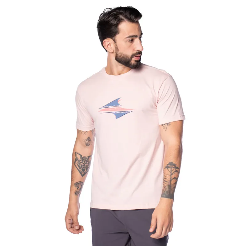 Camiseta Masculina Nicoboco Estampa Ondas Rosa - GG