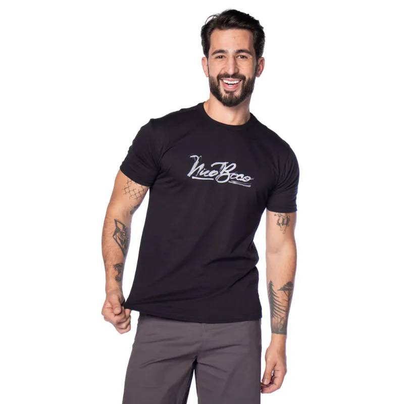 Camiseta Masculina Nicoboco Estampa Aquarela Preto/Cinza - G