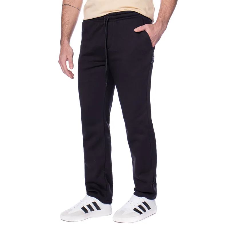 Calça Masculina Nicoboco Moletom Cós Franzido Reta Preto - G