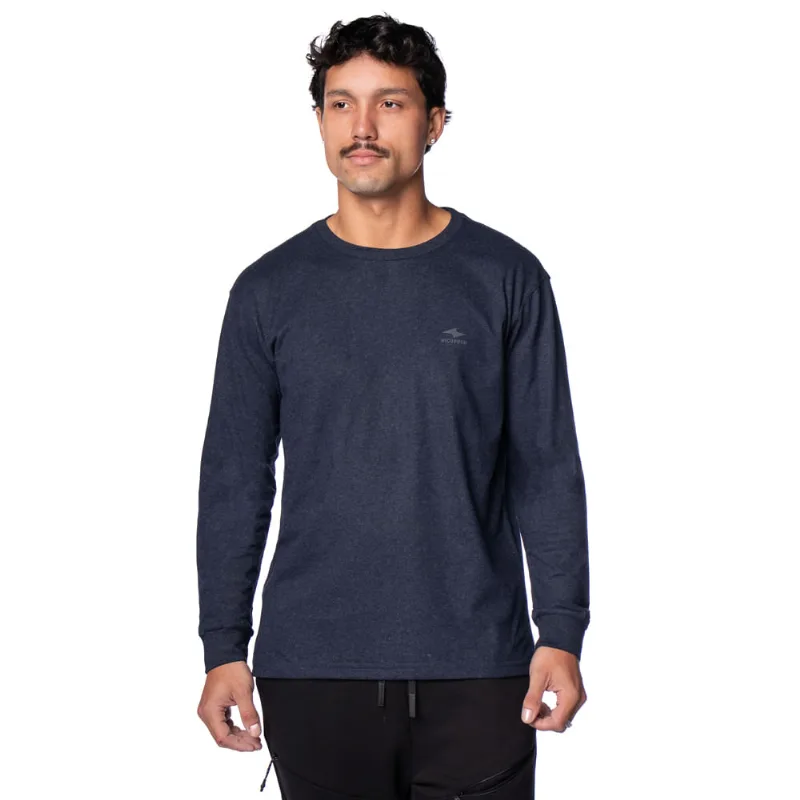 Camiseta Masculina Nicoboco Mesclada Manga Longa Marinho - P