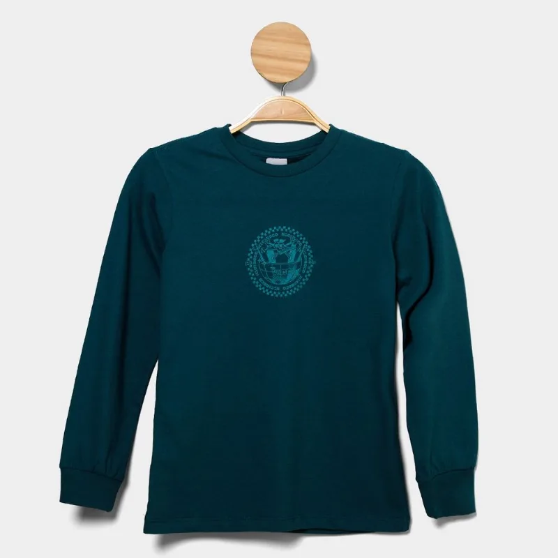 Camiseta Manga Longa Infantil Nicoboco Beats - Unissex - Verde escuro